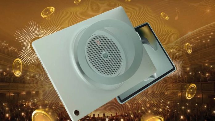 The Motorola Pad 70 Groove on an orange background.