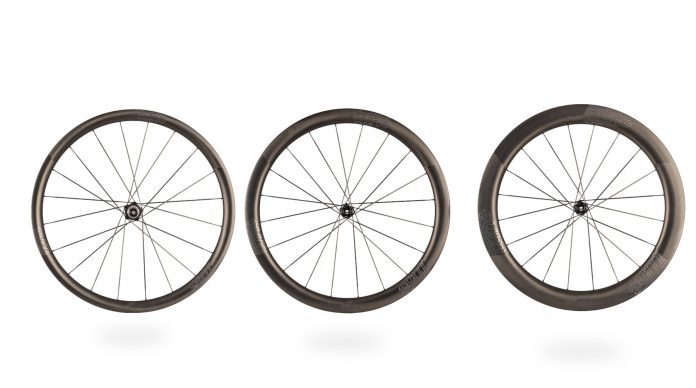 The three sizes of the new Nano CS Carbon road wheels