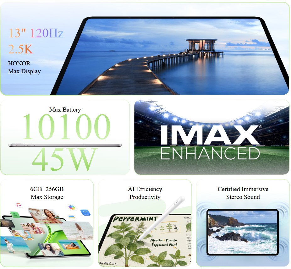 Honor unveils Pad X9 Max: 13-inch 120Hz screen, huge battery and quad speakers