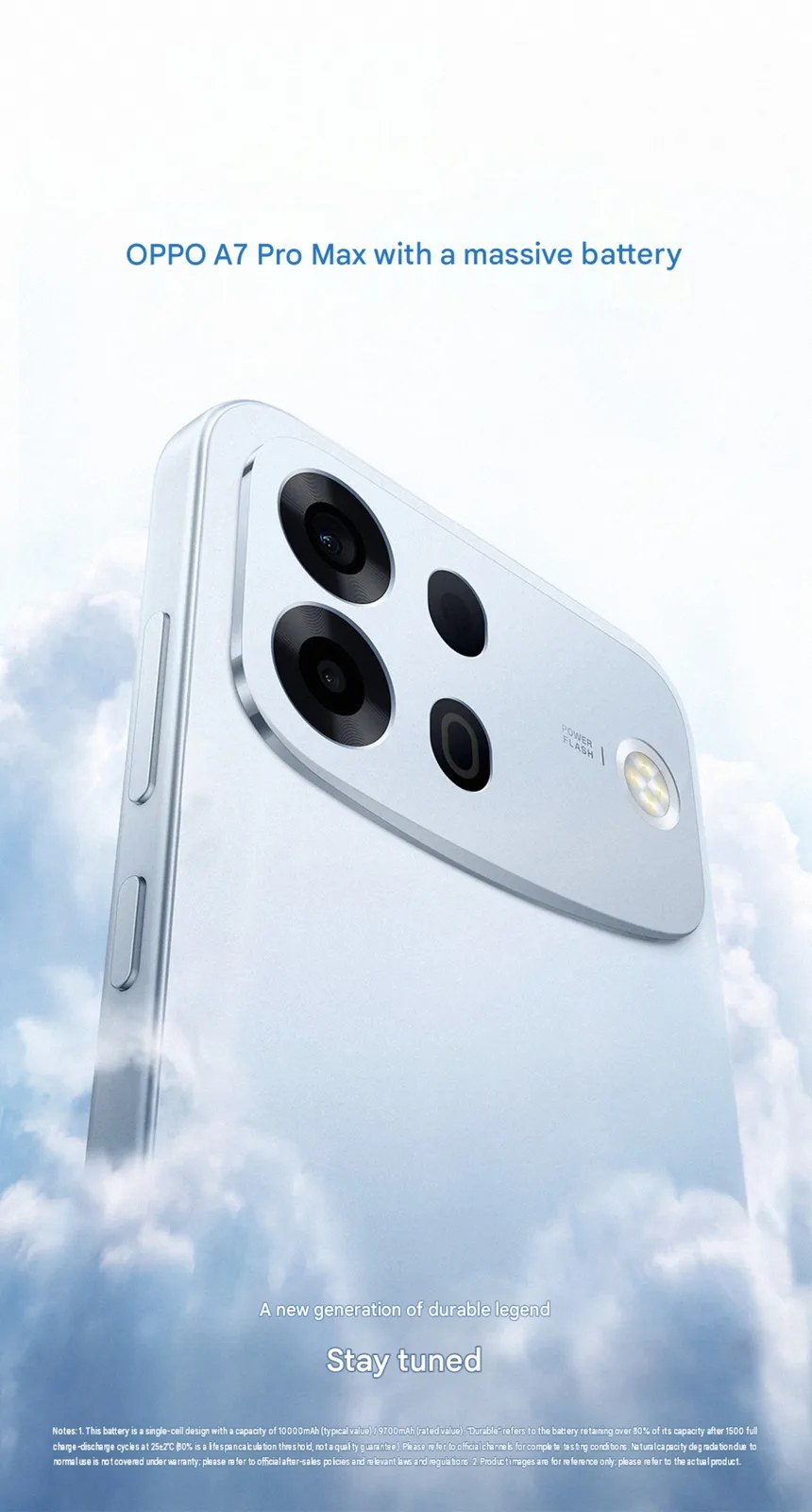 The Oppo A7 Pro Max is launching soon with a 10,000mAh battery