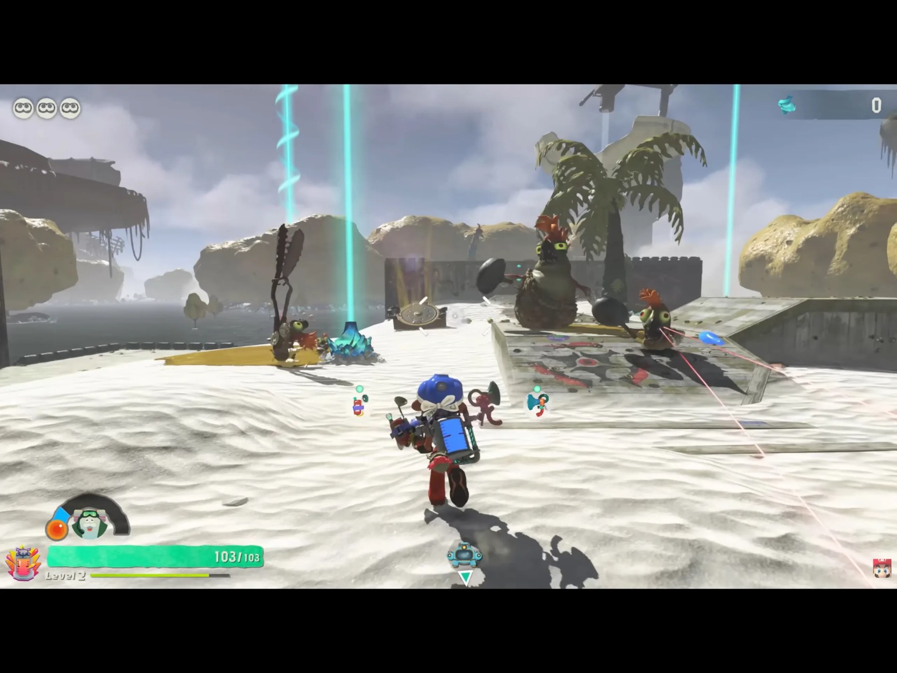 Pictured: A gameplay screenshot from Splatoon Raiders.