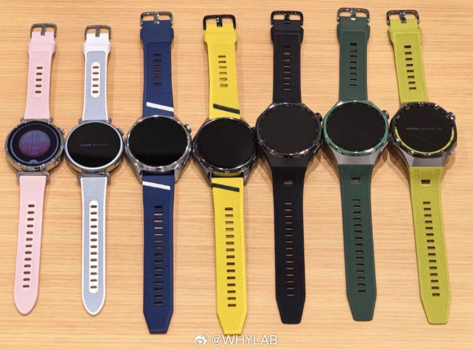 Huawei Watch GT 7 (Pro) appears in 7 variants in hands-on photos ahead of Wednesday’s launch