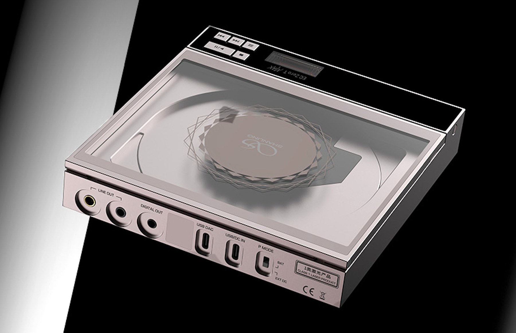 The rear of the Shanling EC Zero T Max CD player has multiple output jacks for home theater integration.