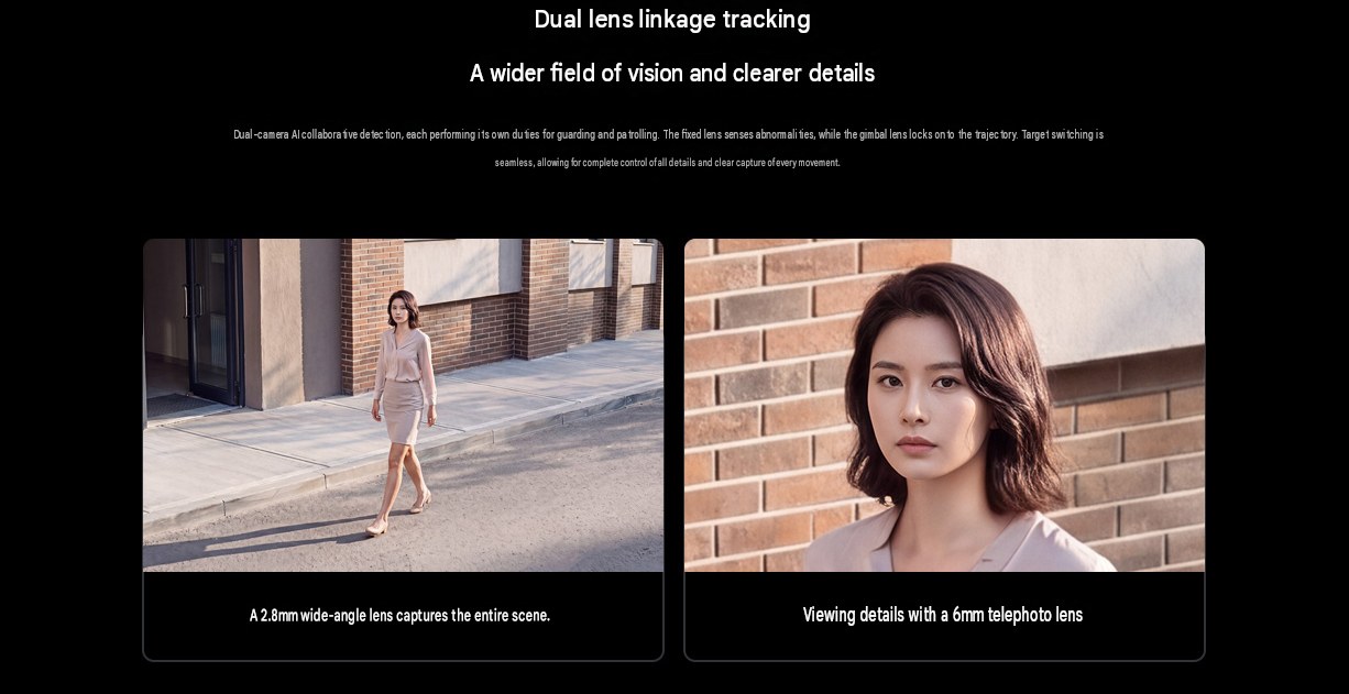 Samples from the two cameras