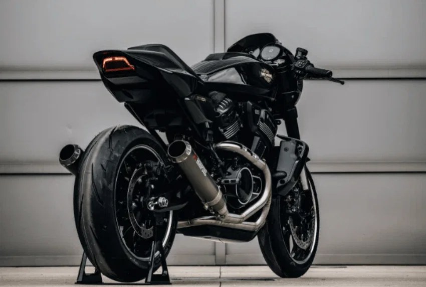 Rear look at the RMCR cafe racer. Credit: Harley-Davidson.