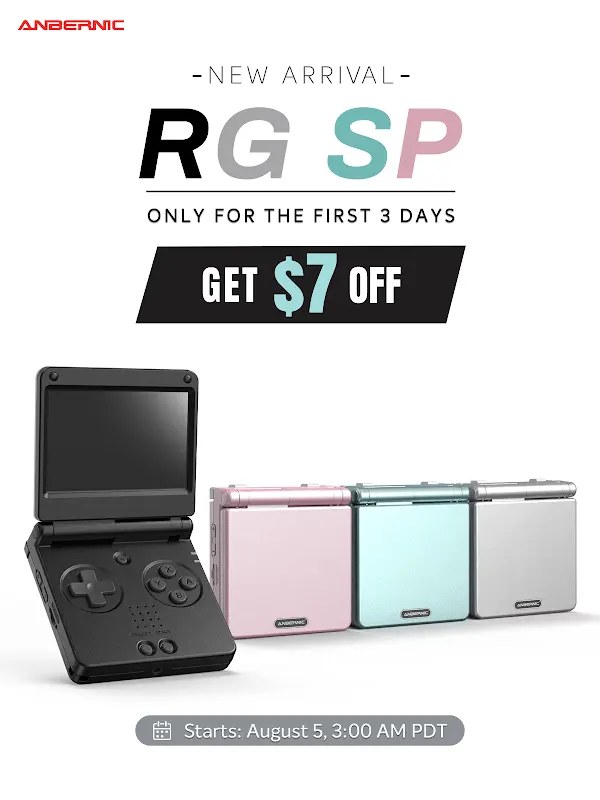 Anbernic will offer buyers of the RG SP a $7 discount for three days.